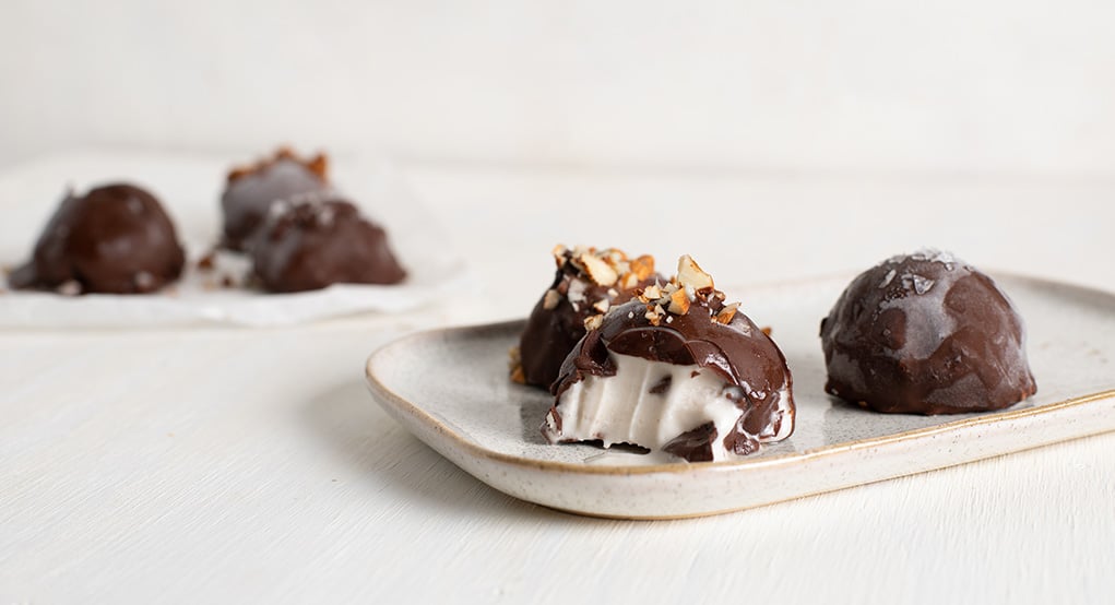 Chocolate Covered Ice Cream Bon Bons