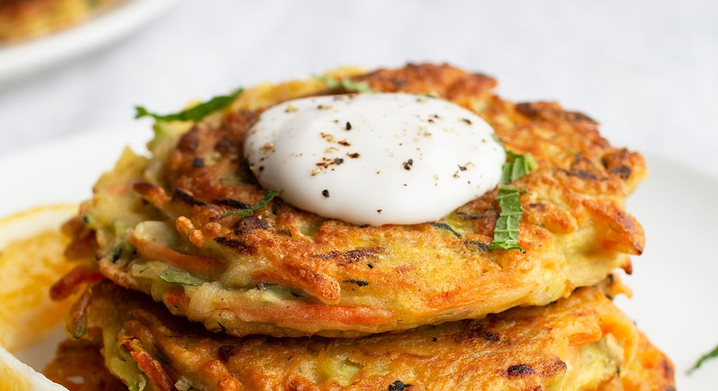 Carrot-Zucchini Parmesan Fritters