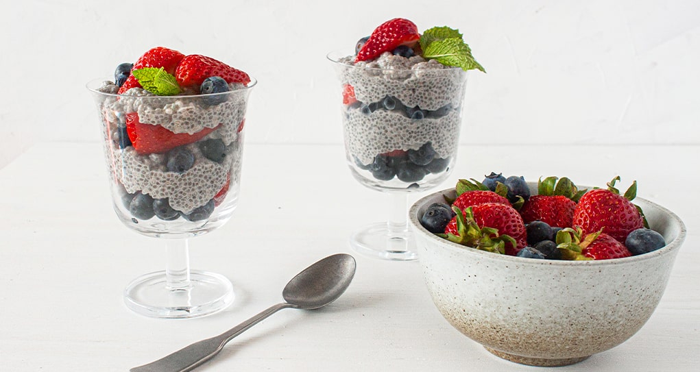 Berries and Cream Chia Seed Pudding Recipe