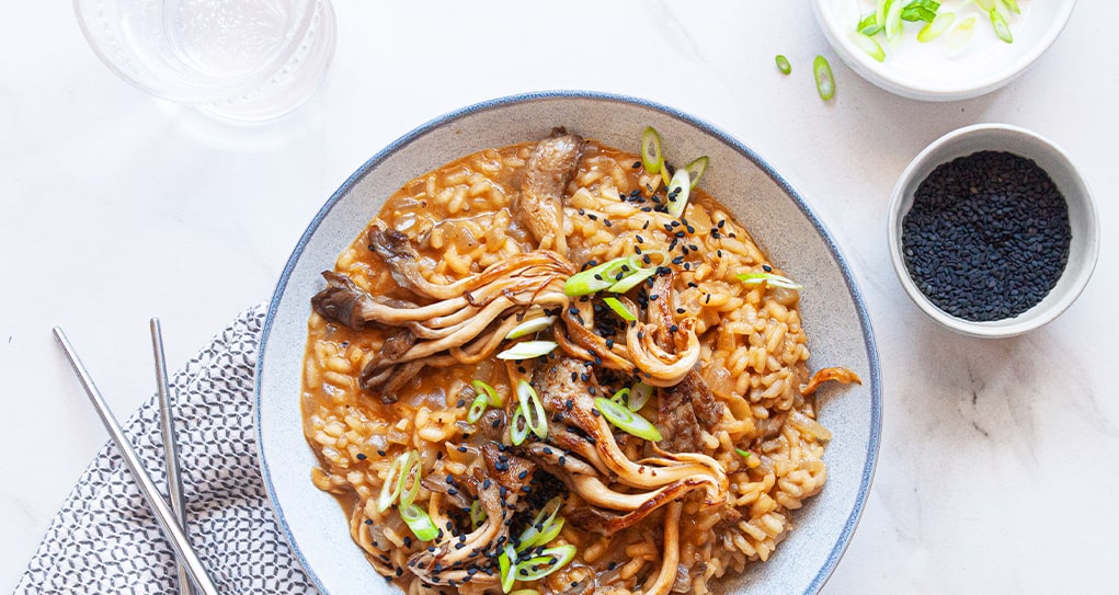 Vegan Mushroom Risotto with Miso Recipe