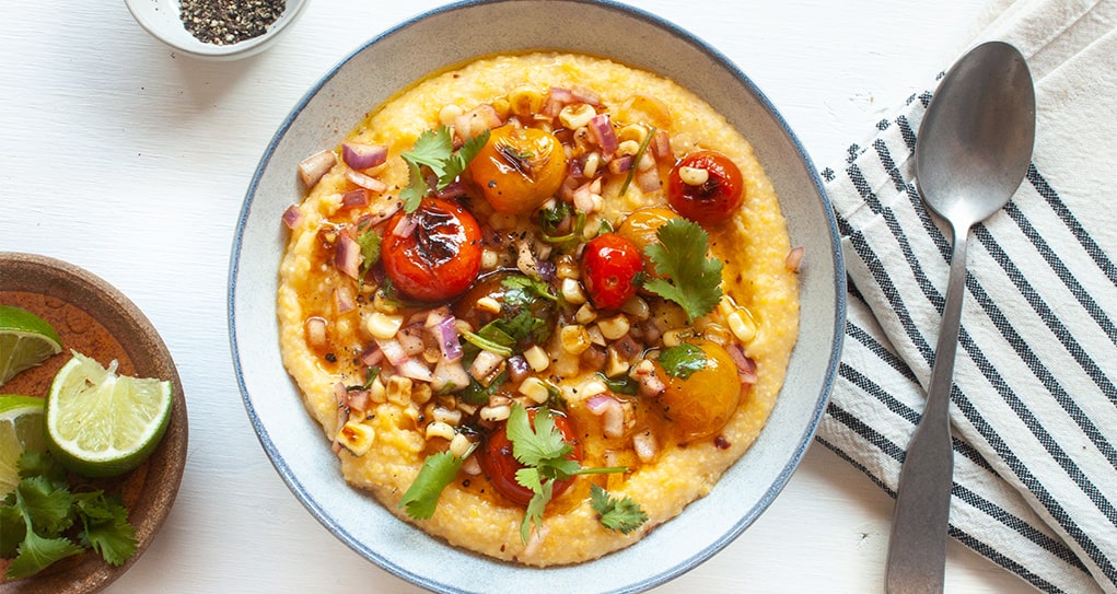 Smoky Polenta with Charred Summer Salsa Recipe