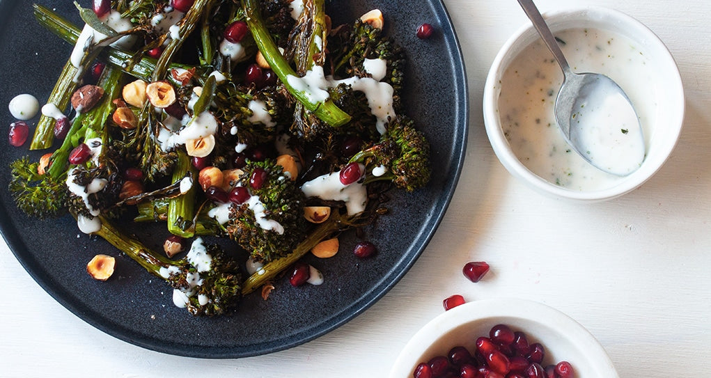 Blistered Broccolini with Sage Cream Sauce Recipe