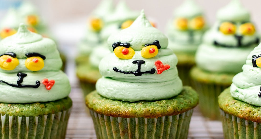 Green Grouch Cupcakes