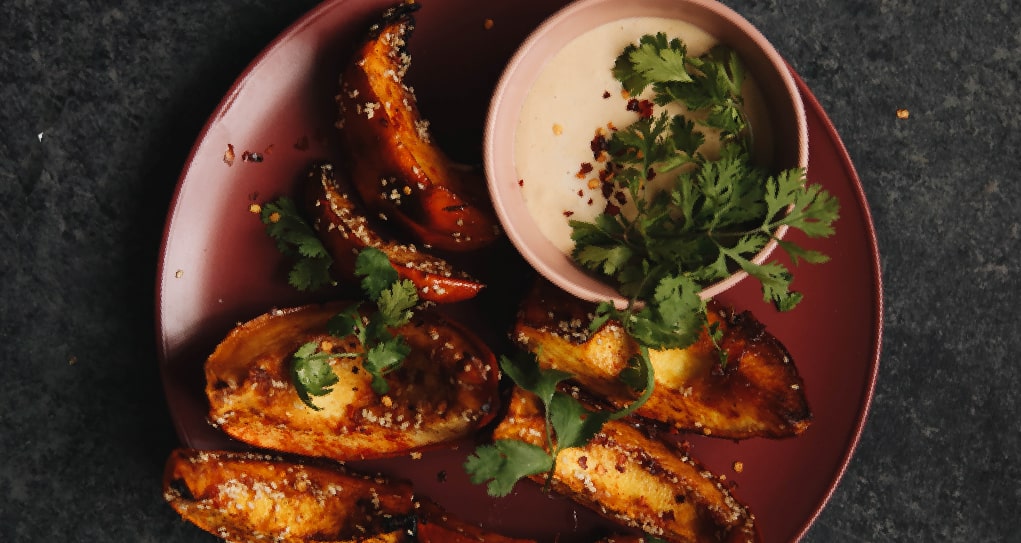 Sesame Roast Squash with Miso Tahini Dressing Recipe