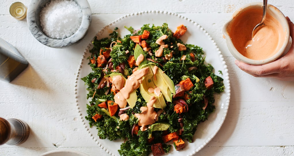 Sweet Potato Kale Salad Recipe