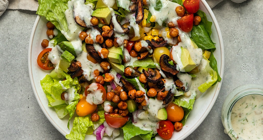 Vegan Cobb Salad with Yogurt Ranch Dressing