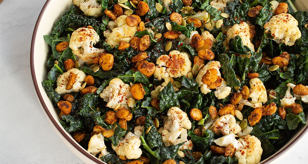 White Bean, Kale & Roasted Cauliflower Salad Recipe