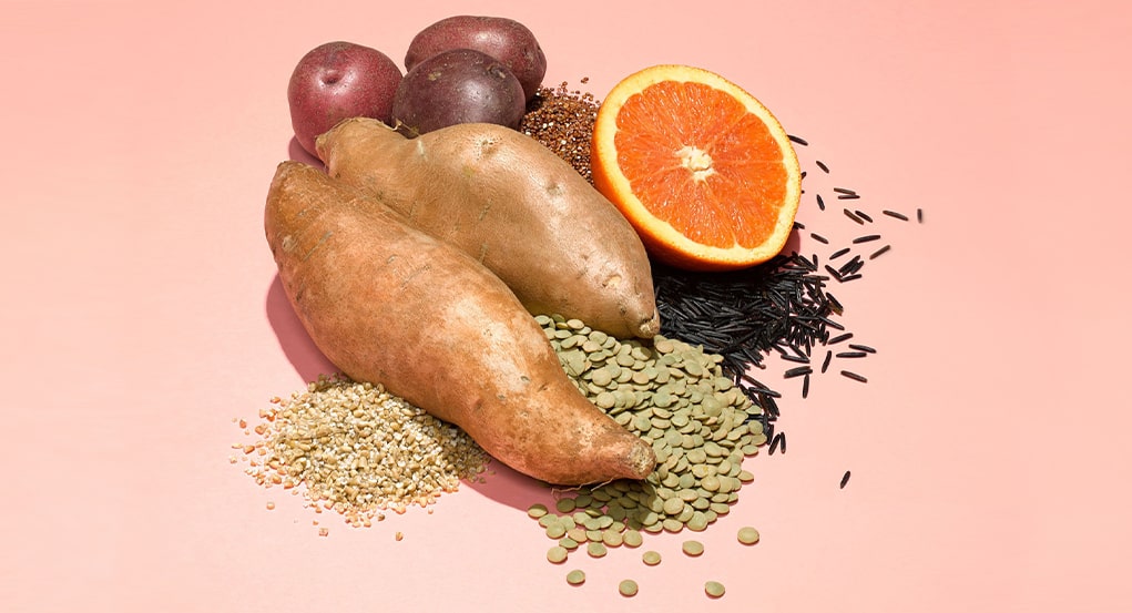 assortment of fiber rich produce