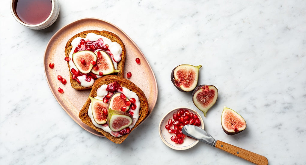 Sweet Morning Toast with Figs and Pomegranate Recipe