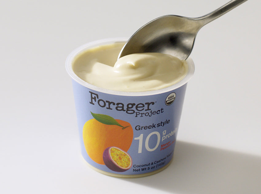 maybe an image about <p>Building on the success of our Greek-style yogurt tubs, we introduced convenient single-serve cups that bring together vibrant fruit flavors, 10g of plant-based protein, and grab-and-go convenience.</p>