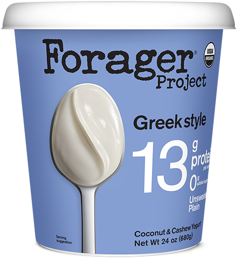 Forager Unsweetened Plain Greek Style Yogurt product packaging