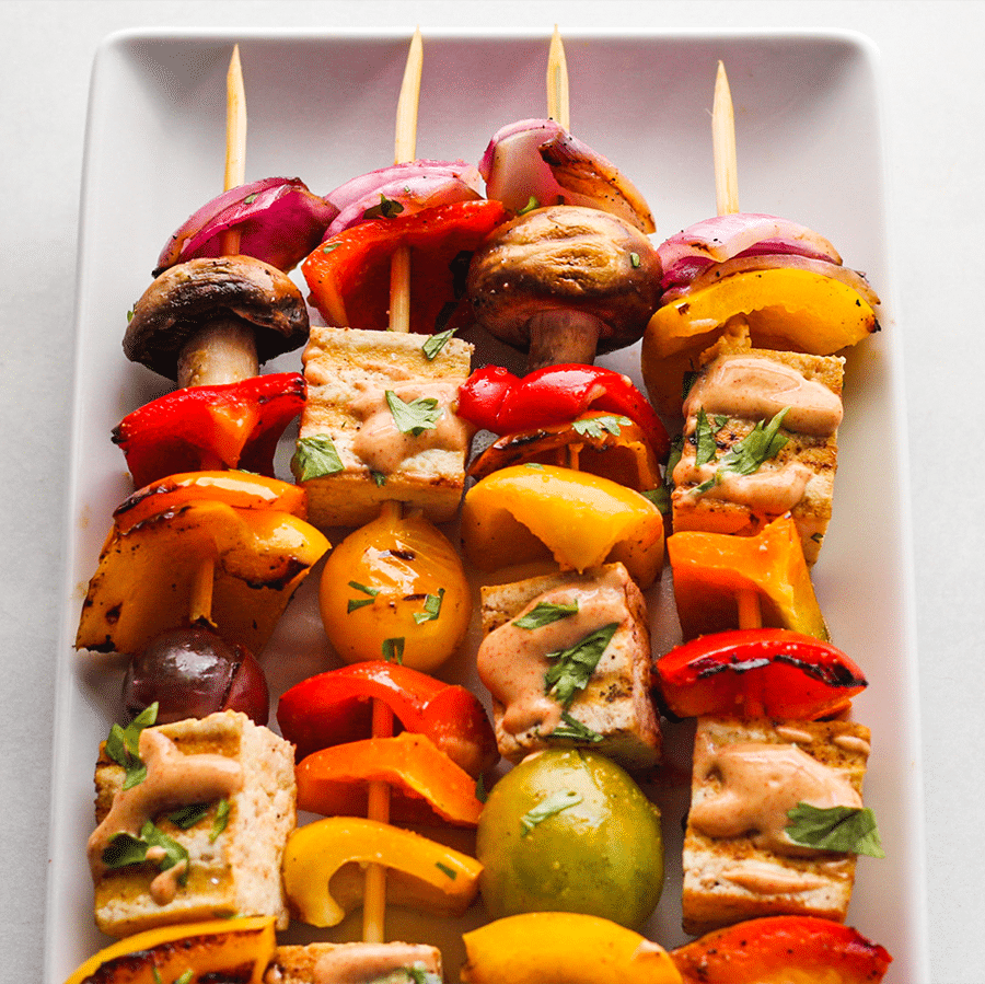 Zesty Grilled Vegetable & Tofu Skewers Recipe | Forager Project