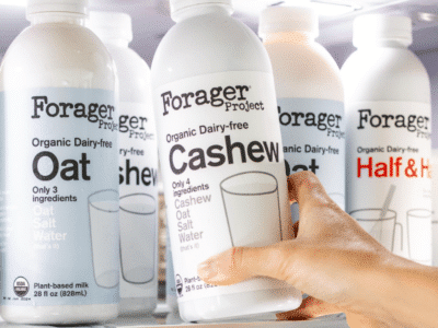 Packaging for Forager Project milks and creamers