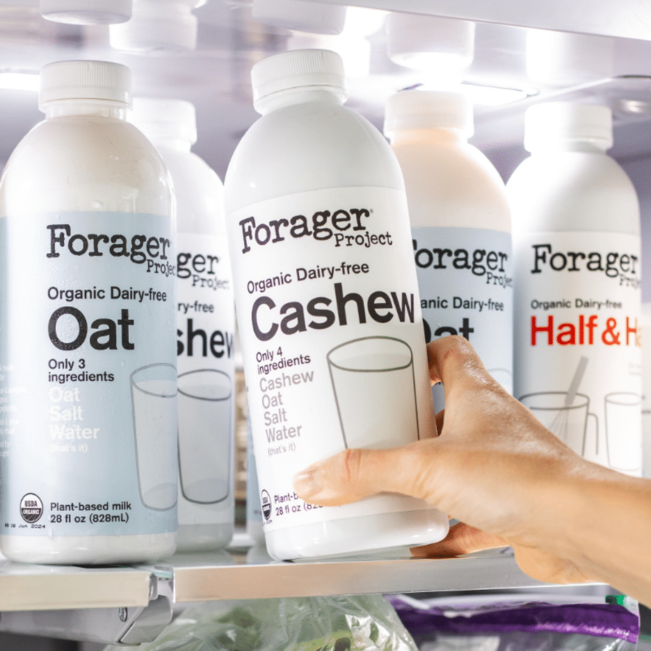 Packaging for Forager Project milks and creamers