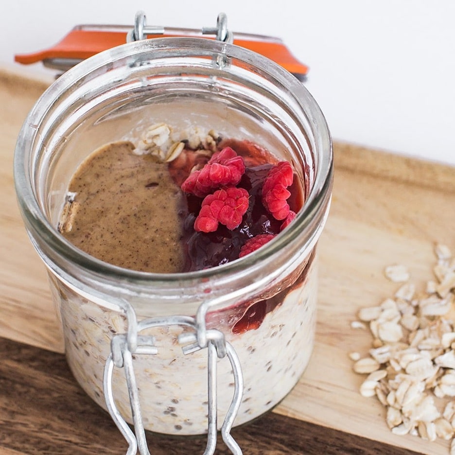 PB & J Overnight Oats Recipe.